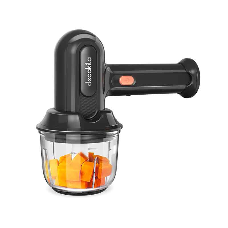 Decakila Hand Mixer 0.3L Glass Bowl 25W 3 Speeds 1500mAh Lithium Battery 2 Attachments Rechargeable KMMX019G