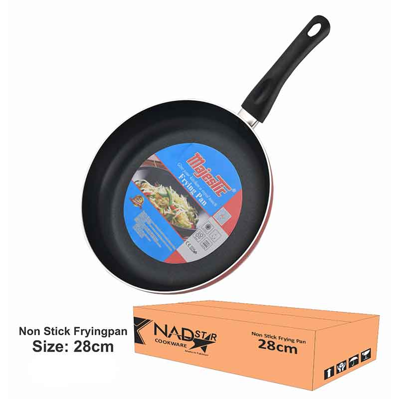 Frypan 28CM Nonstick Interior For Low Fat Healthy Cooking Stainless Steel Fitting Extra Heavy Ceramic, Gas , Electric & Hob FP28