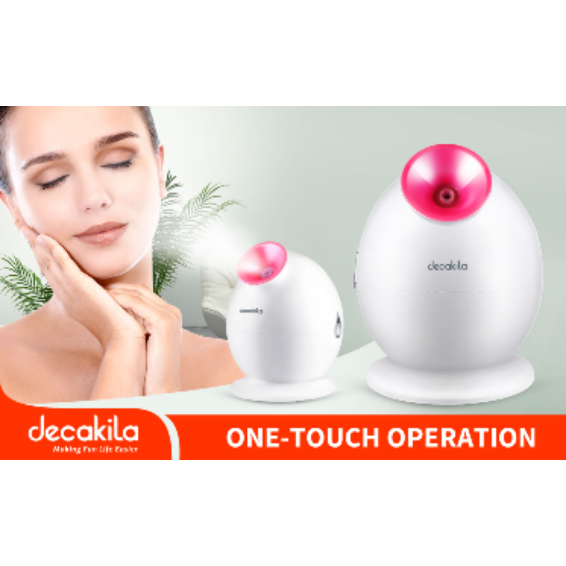 Decakila Facial Steamer 280W One-Touch Operation PTC Ceramic Heater is Used Removable Water Tank Anti-Slip Foot Design KEFS001W