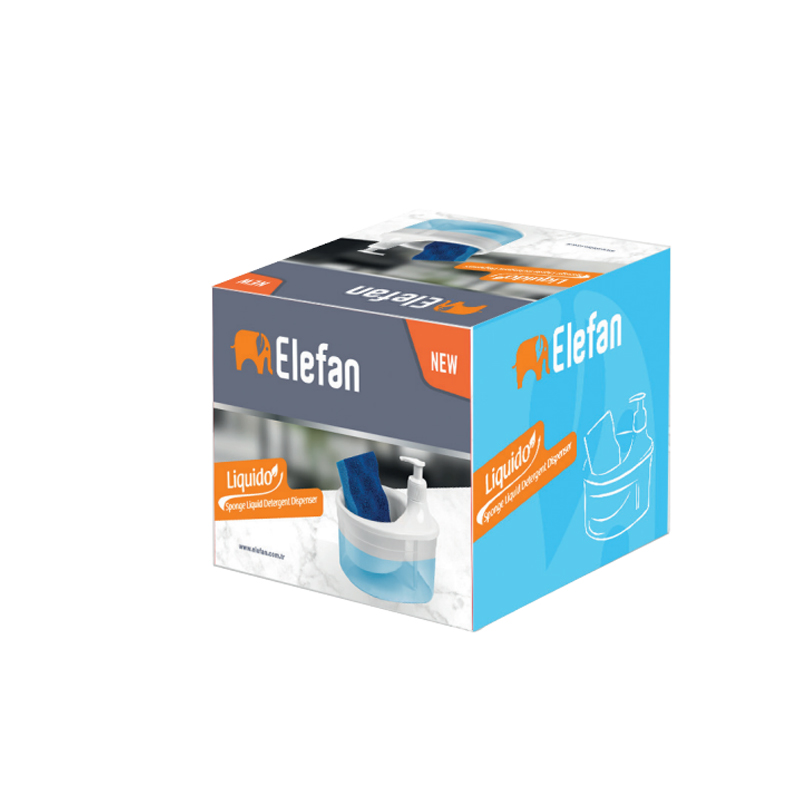 Elefan Detergent Dispenser With Sponge Liquido 16,5x17x8CM ELFLQD