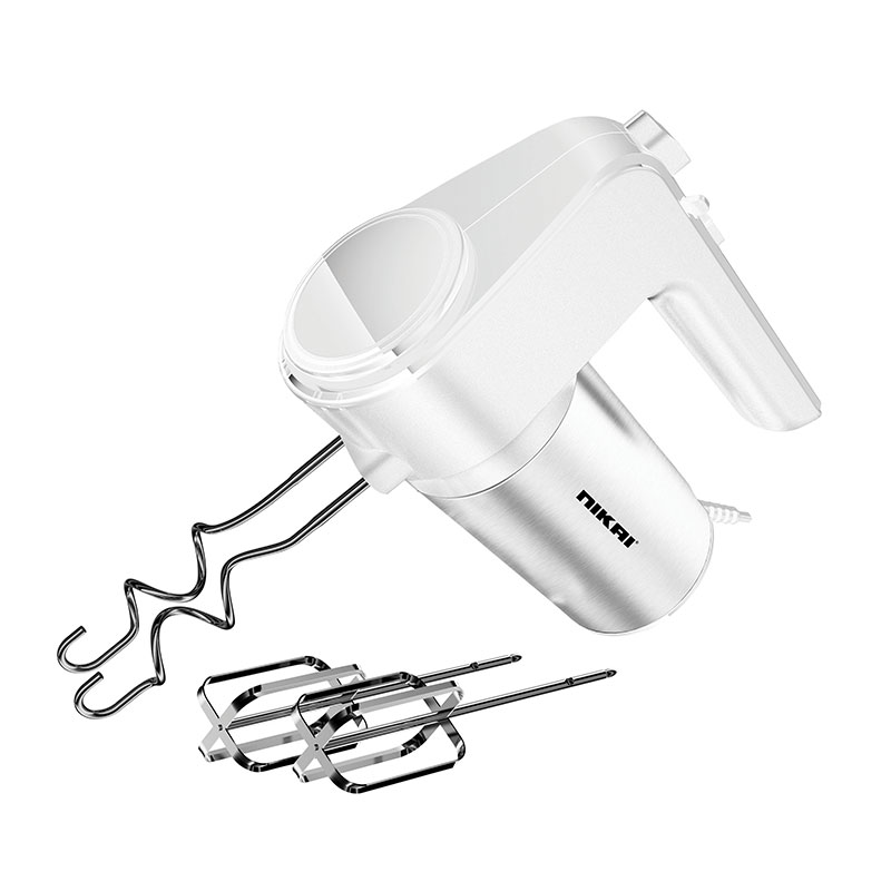 Nikai Hand Mixer 300W 6 Speed + Turbo 2 Attachments With Power Cord Storage Beaters & Hooks 2PCS NH787T2