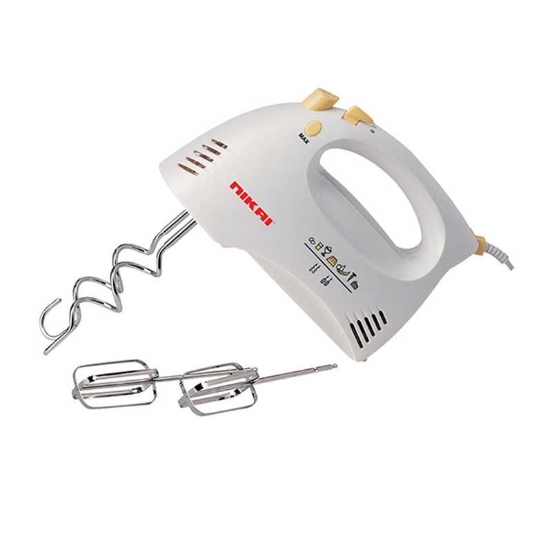 Nikai Hand Mixer 200W 5 Speeds + Turbo 2 Attachments Cake Mixer Mixing Tool NH481U