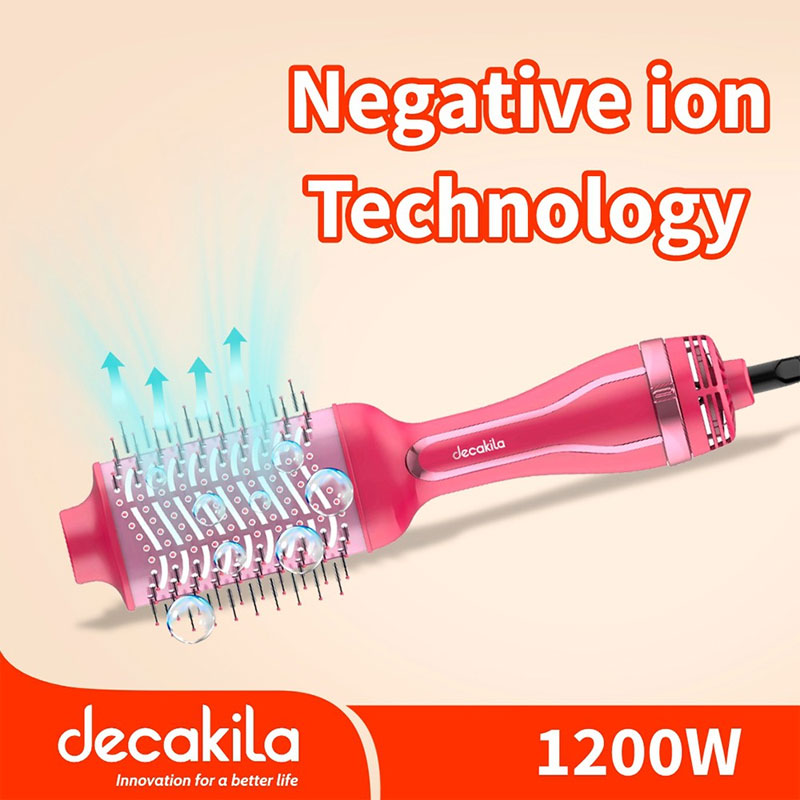 Decakila Hair Comb Hot Air Styler 1200W Negative Ion Technology 2 Speed & 3 Heat Settings KEHS033R