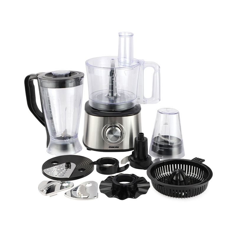 Nikai Food Processor 1000W 10-in-1 2 Speed With Pulse (Blender, Slicer, Chopper, Kneader, Mixer, Beater, Whisk, Shredder, Juicer & Grinding) NFP3100A