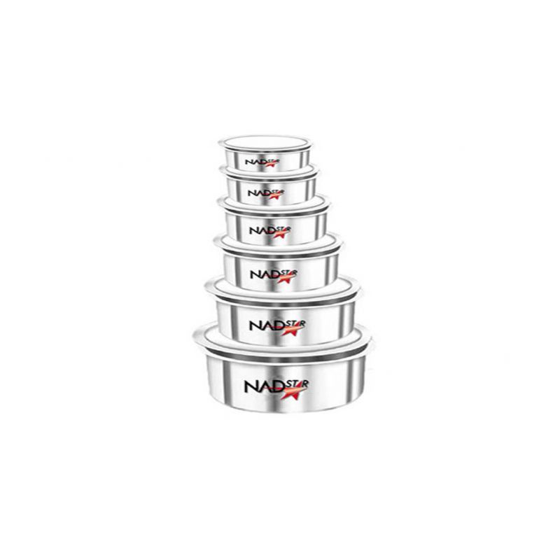 Aluminum Sufuria 6pcs with Lid 14-16-18-20-22-24 Cookware Set Tope Cooking Pot with Lid for Commercial Use - Kitchen Heavy Duty