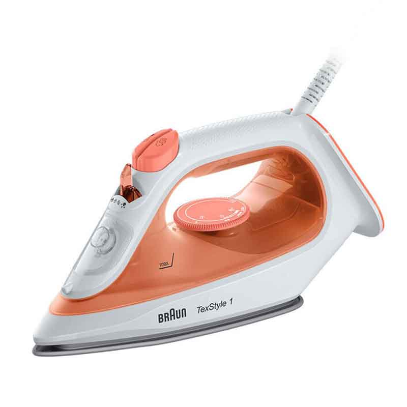 Braun Steam Iron 1900W Texstyle 1 Non-Stick Soleplate 220ML Light Quick Self-Clean 12710000-SL1009OR