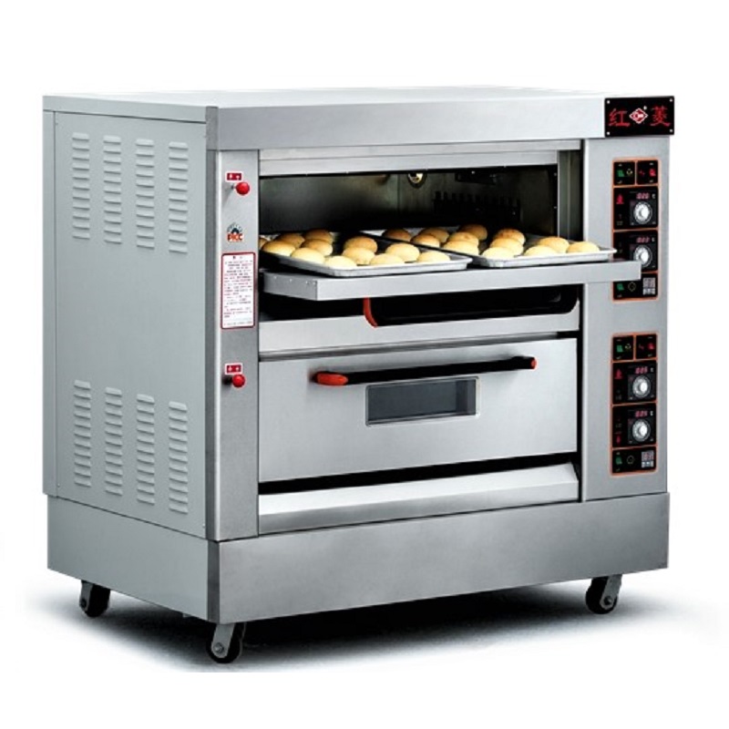 Generic Commercial Gas Baking Oven 2 Door 4 Trays