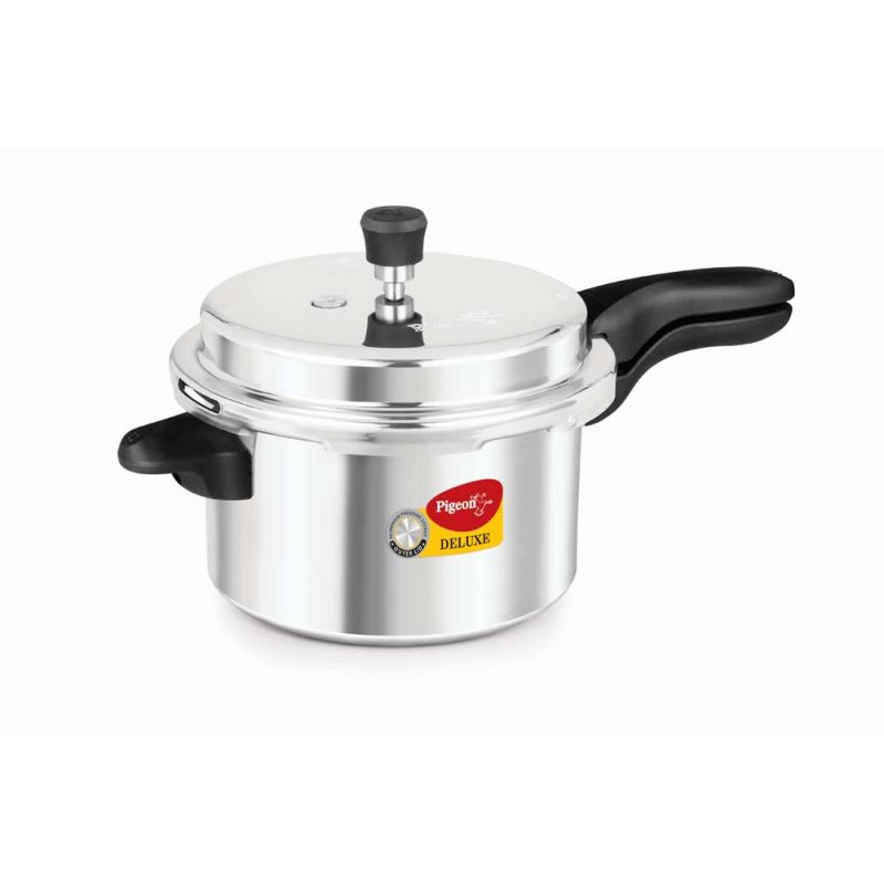 Pigeon Pressure Cooker 3L Deluxe Aluminium Outer Lid Gas Stove Compatible Ergonomically Designed Handle PP3