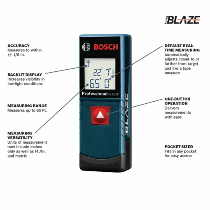 Bosch Professional Laser Measure 65ft GLM 20