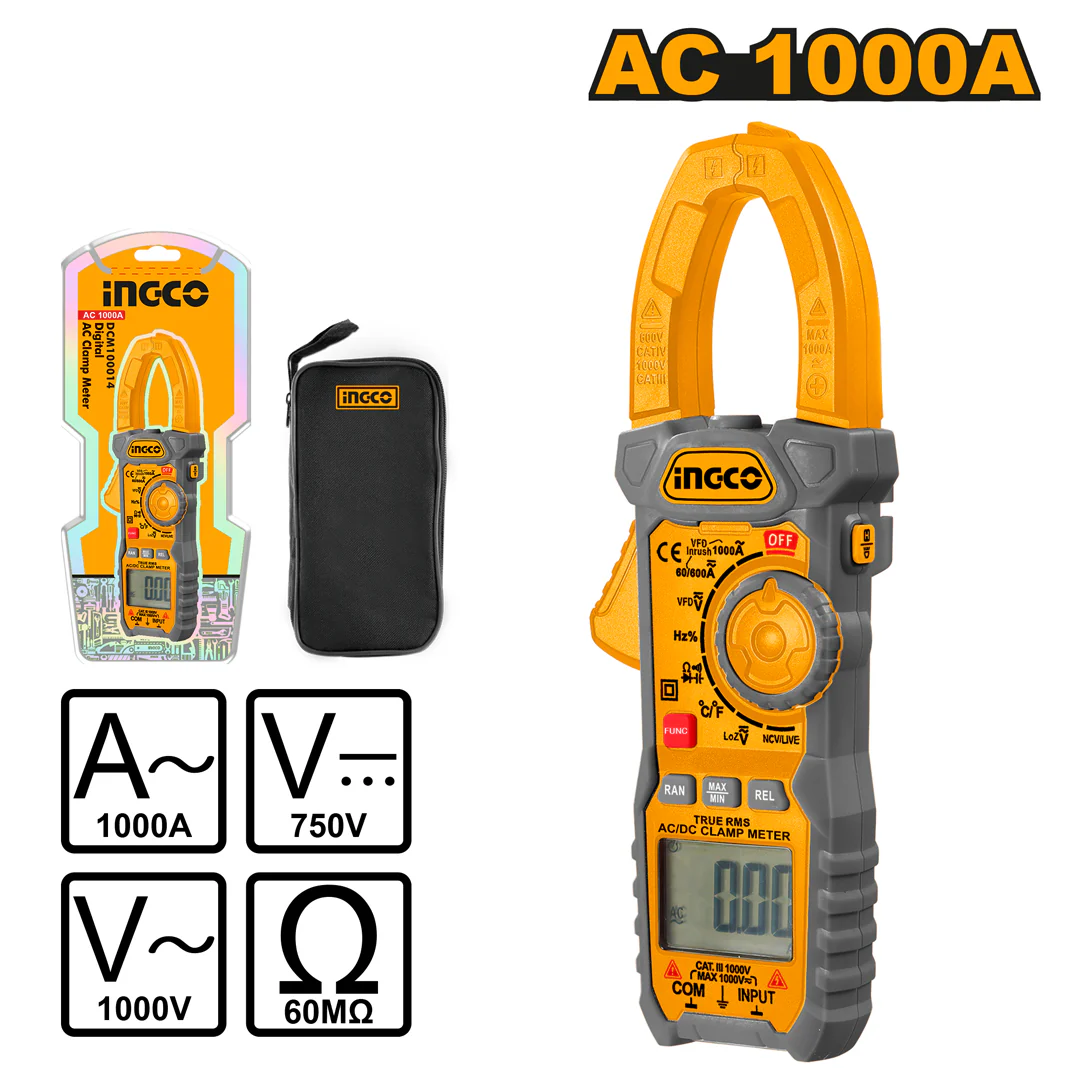 Ingco Digital AC Clamp Meter 1000A DCM100014