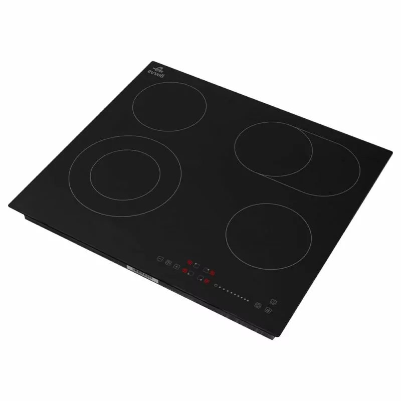 Evvoli Ceramic Hob 4 Burners Soft Touch Control with 9 Stage Power Setting 6600W CH604B