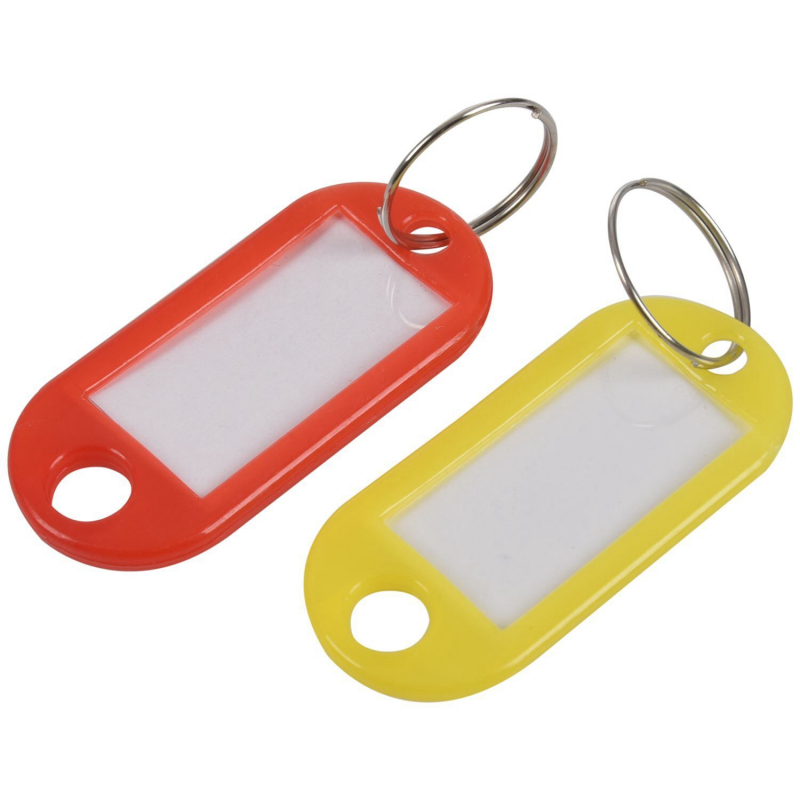 DL Office Keychain Color Key ID Label Tags with Keyring 50pcs