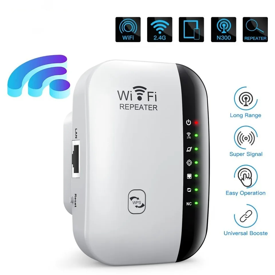 300Mbps Wireless Wi-Fi Range Extender 2.4G Signal Amplifier, 02.11N Network Card Adapter for PC