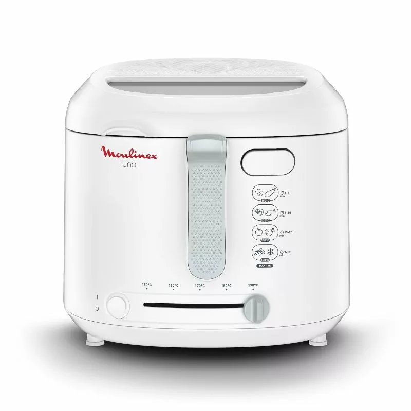 Moulinex Deep Fryer 1kg/1.8L Capacity 1470W Adjustable Thermostat White AF203127