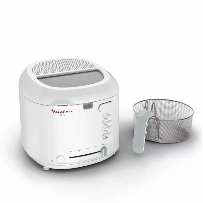 Moulinex Deep Fryer 1kg/1.8L Capacity 1470W Adjustable Thermostat White AF203127