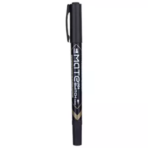 Deli Double Sided Permanent Marker Black EU10420