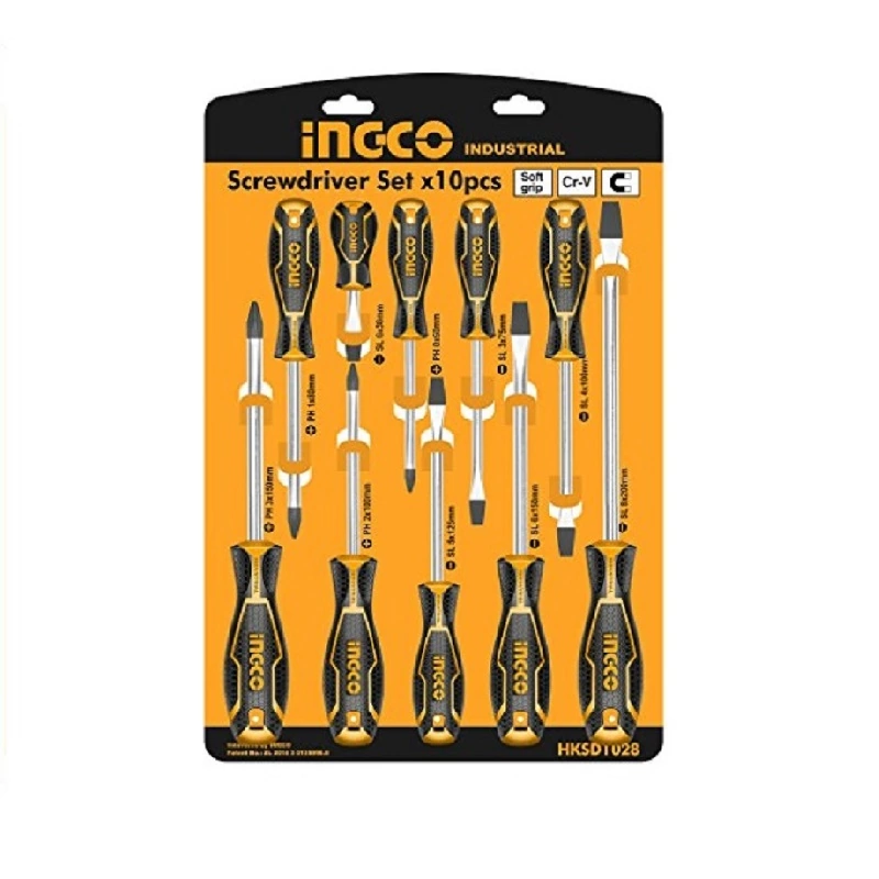 Ingco Screwdriver Set Pack of 10 HKSD1028