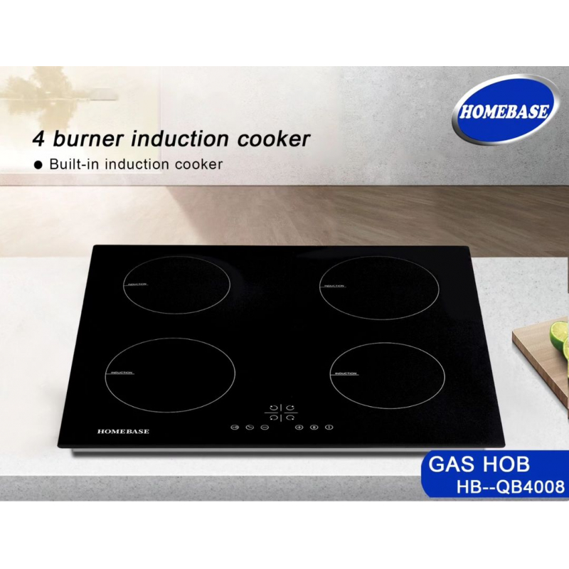 Homebase Built in Cooker 4 Induction Plates Glass Top HB-QB4008