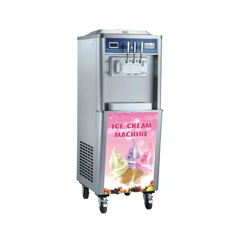 Generic Commercial Soft Serve Ice Cream Machine with 3 Dispensers 25L/H