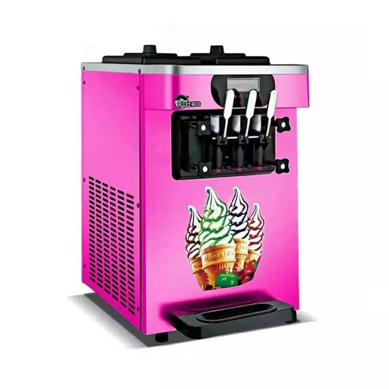 Generic Commercial Table Top Soft Serve Ice Cream Machine with 3 Dispensers 20L/H