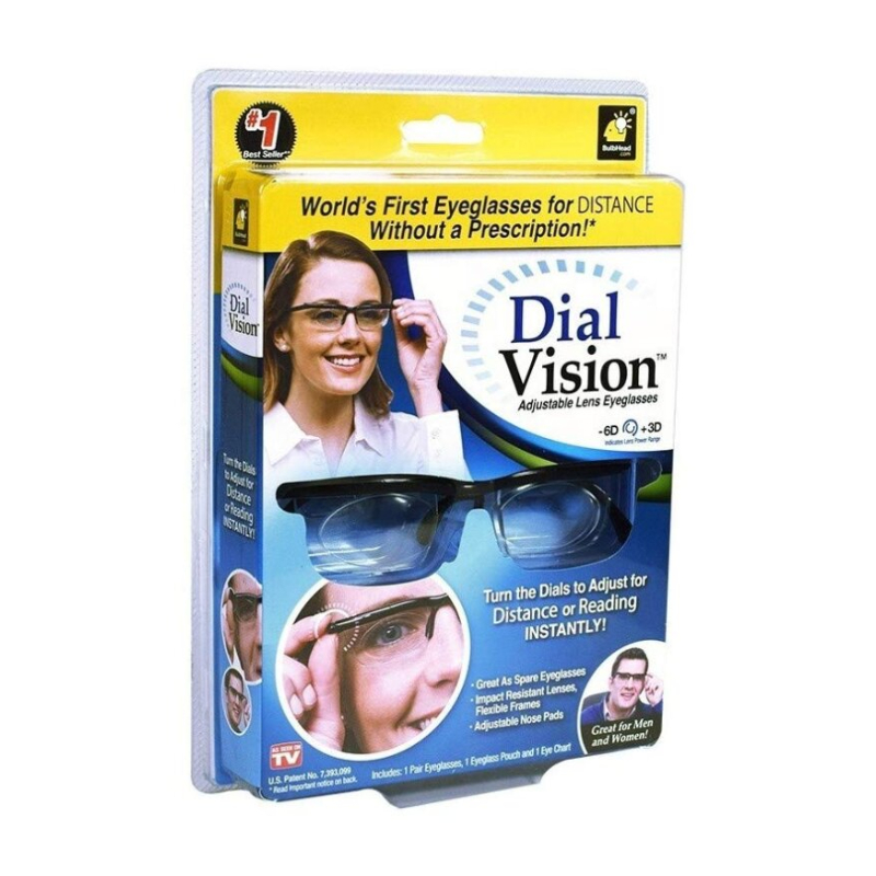 Dial Vision Adjustable Focus Glasses for Men and Women - Safety Eyewear