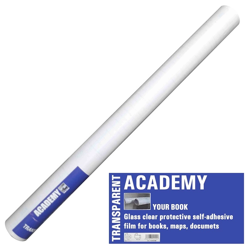 Academy Transparent Book Cover Roll 45cm x 5m P01868