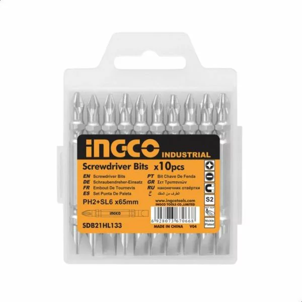 Ingco Screwdriver Bits 65mm 10pcs SDB21HL133