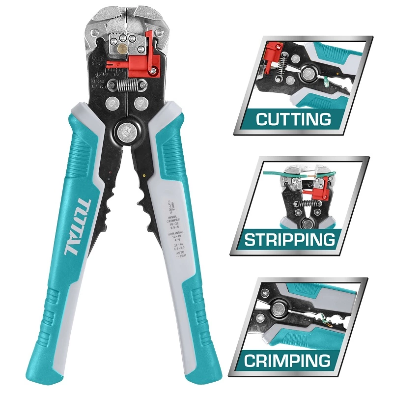 Total Wire Stripping Pliers 3in1 Automatic THT15246