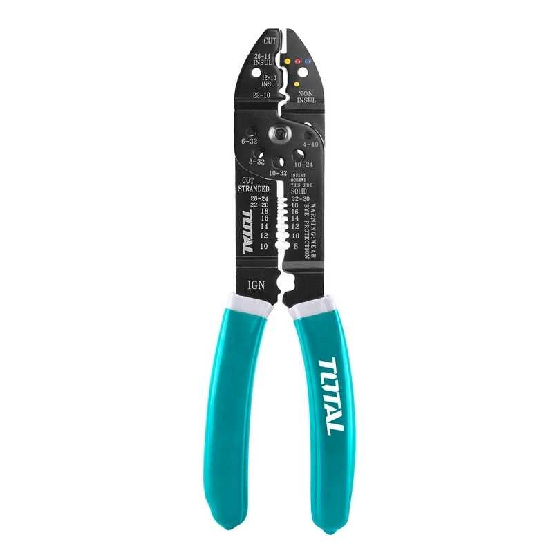 Total Wire Stripping Pliers 8.5" Crimping Tool THT15851