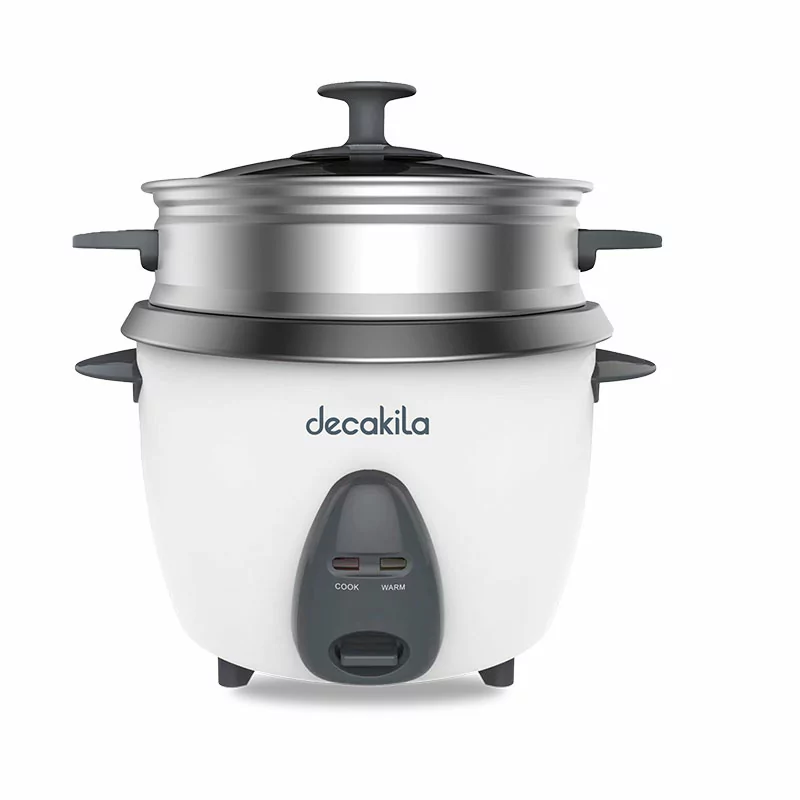 Decakila Rice Cooker 2.8L 700W 10 Cups w/ Automatic Cooking, Steamer Tray and Warmer Function| Removable Non-Stick Bowl, Measuring Cup and Spatula KEER035W