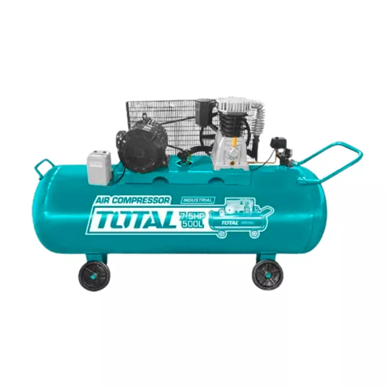 Total Air Compressor Belt Driving System, 2 Cylinder Compressor, Copper Wire Induction Motor 500L 5.5kW 380V TC1755002