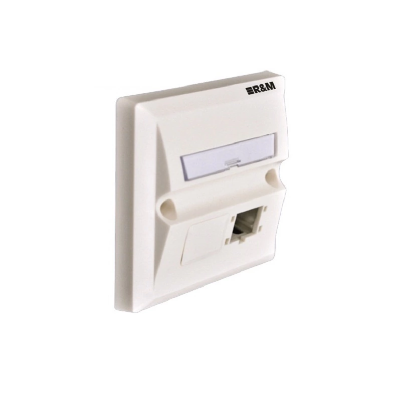 R&M BS Faceplate 86x86, 2x1 Port Pure White R795068