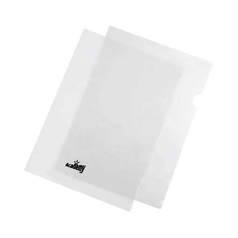 Academy File Folder Plastic A4 Thick L Shaped Pack of 3 P05495