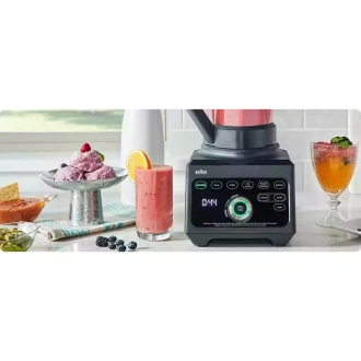 Braun Blender 1600W PowerBlend 9 Unique Triangular Jug, 10 Manual Speed ​​Settings Plus Pulse, Motor JB901AI-JB9042BK