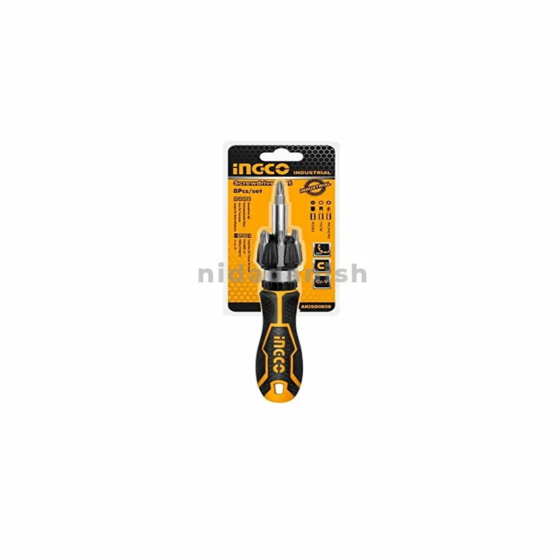 Ingco Ratchet Screwdriver Set 8pcs AKISD0808