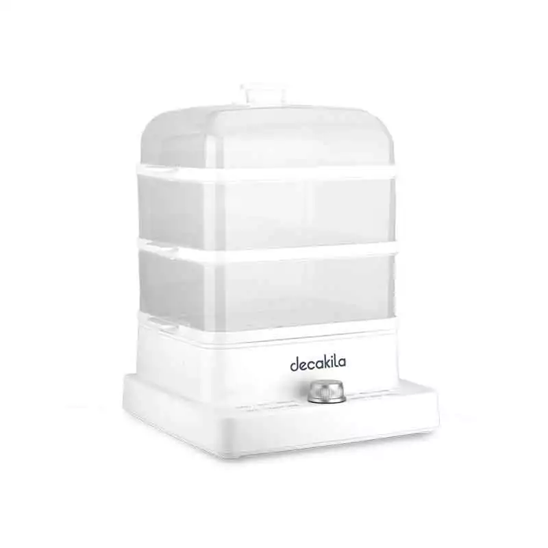 Decakila Food Steamer 12L 3 Layer Boiled Dry Protection With Working Light Detachable Base Drip Tray For Convenient Cleaning KEER042W