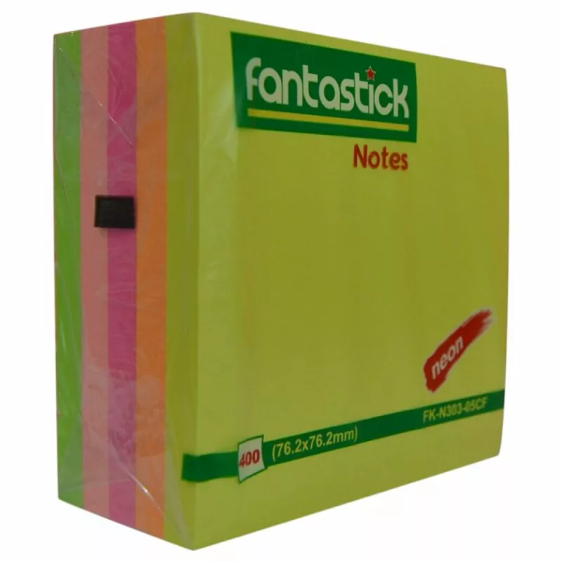 Fantastick Post It 2x2 Thick Neon 4-Color 16323