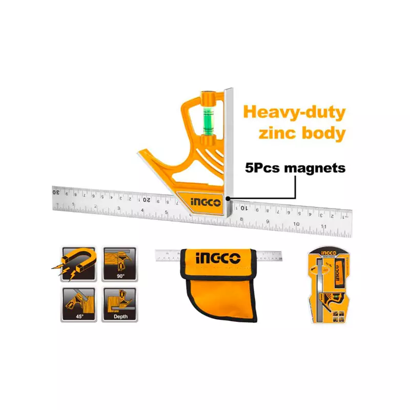 Ingco Magnetic Lock Combination Square HSR530255