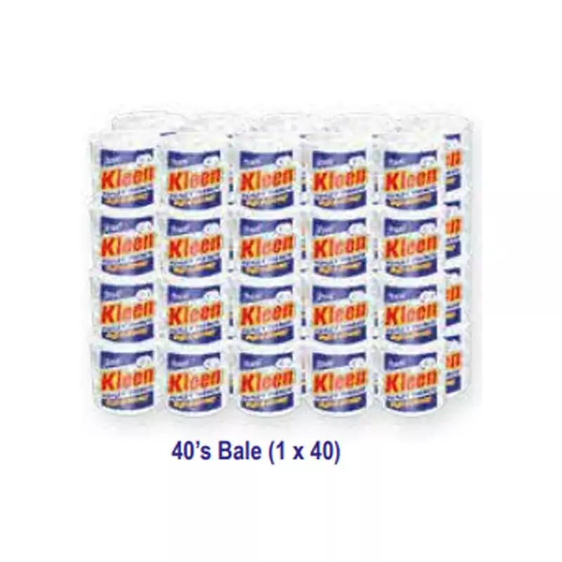 Kleen Toilet Tissue Rolls White Pack of 40