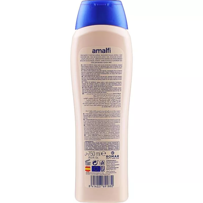 Amalfi Bath & Shower Gel Avena Oats for All Skin Types 750ml 3357