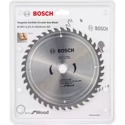 Bosch Circular Saw Blade 184 x 20 x 16mm for Wood 2608644399