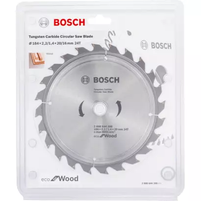 Bosch Eco Line Circular Saw Blade Wood 184mm 24 teeth 2608644398