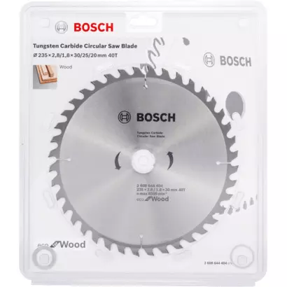 Bosch Eco Line Circular Saw Blade Wood 235mm 40 Teeth 2608644404