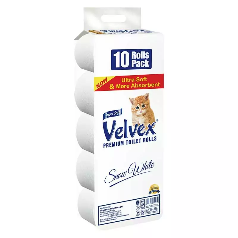 Velvex Premium Toilet Tissue Rolls Pack of 10